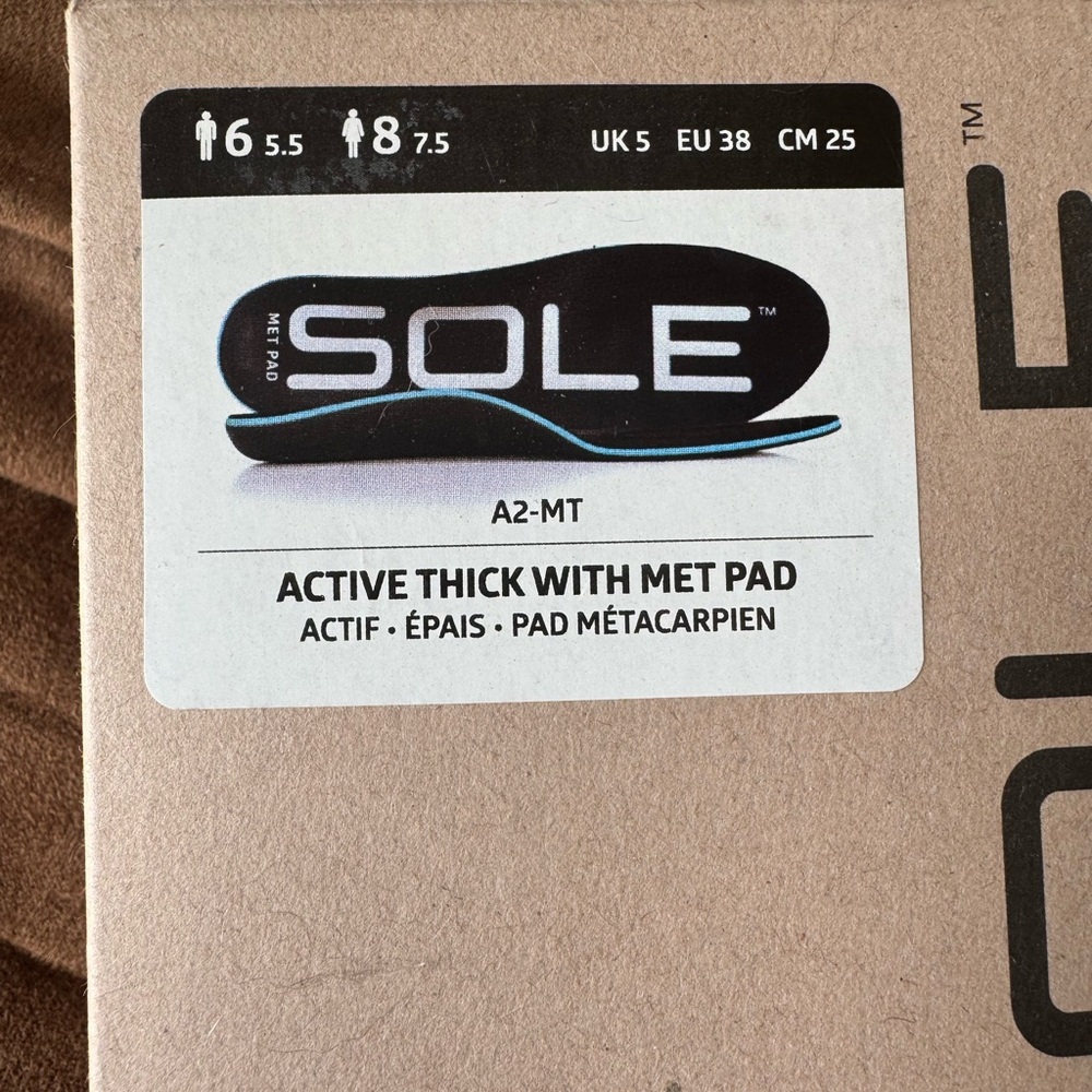**SOLD** SOLE Active Thick Insoles with MetPad